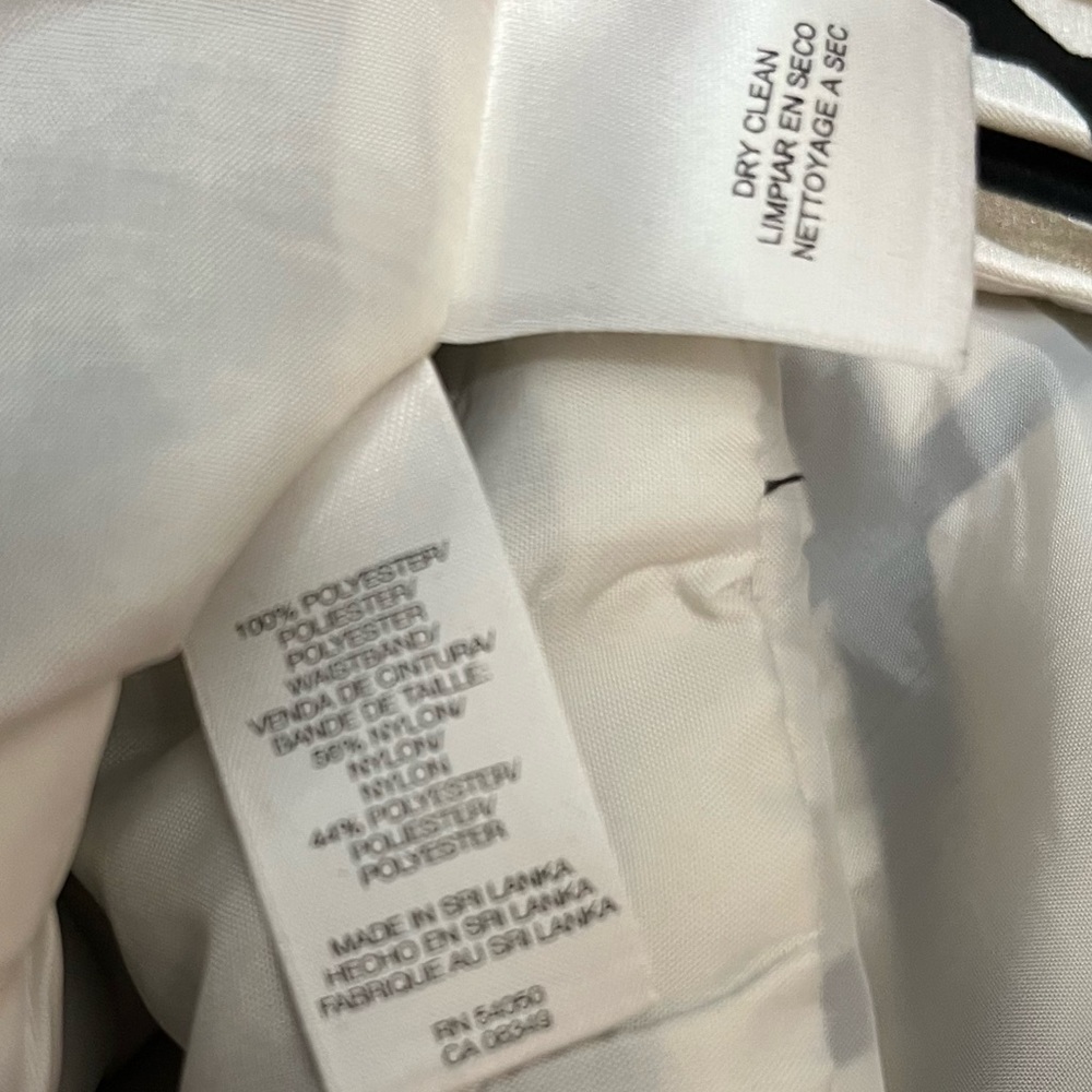 Jones New York Halter A-line Dress Size 8 Womans White/Black/Tan Sleeveless NWT - Picture 9 of 9